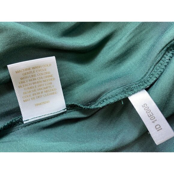 Eva Mendes‎ Teal Off-Shoulder Midi Dress Bell Sleeves Medium Gypsy Boho Hippie - Picture 5 of 5